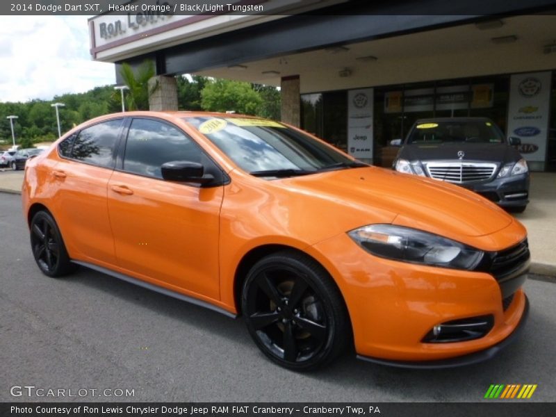 Header Orange / Black/Light Tungsten 2014 Dodge Dart SXT