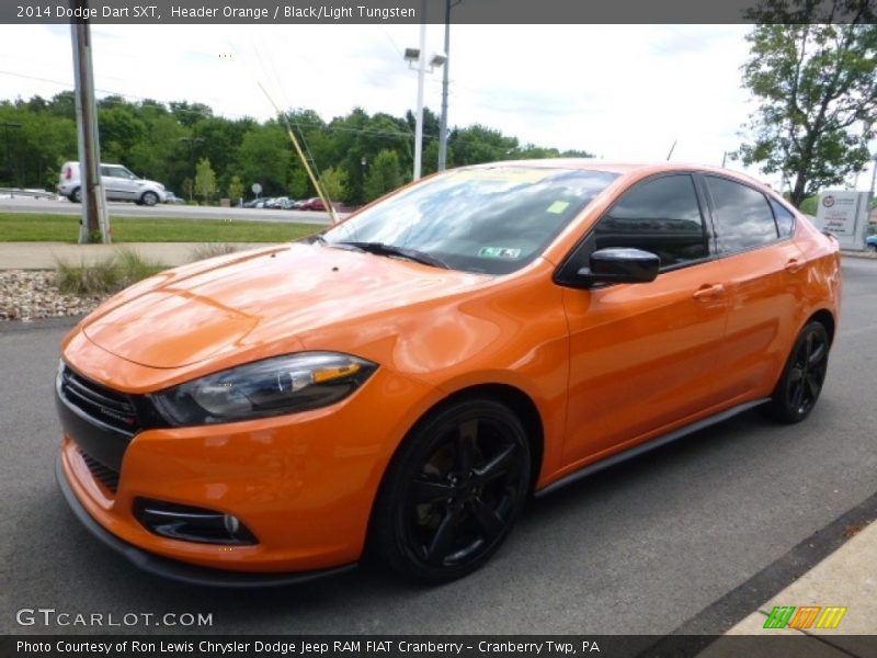 Header Orange / Black/Light Tungsten 2014 Dodge Dart SXT