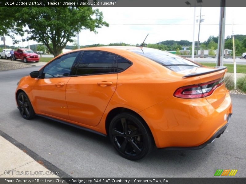 Header Orange / Black/Light Tungsten 2014 Dodge Dart SXT