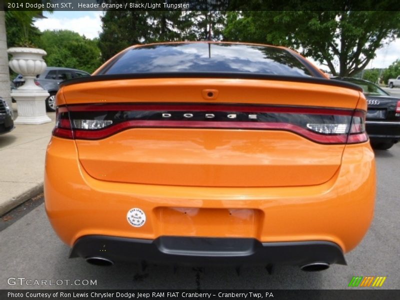 Header Orange / Black/Light Tungsten 2014 Dodge Dart SXT