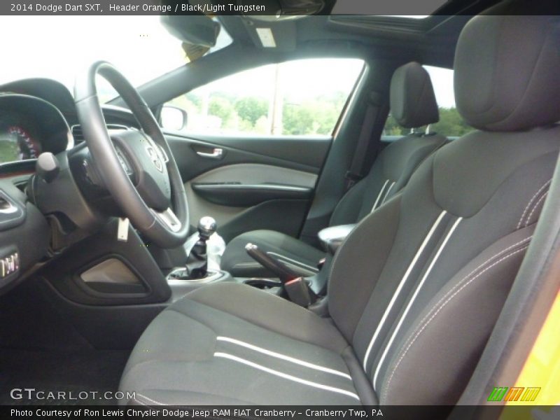 Header Orange / Black/Light Tungsten 2014 Dodge Dart SXT