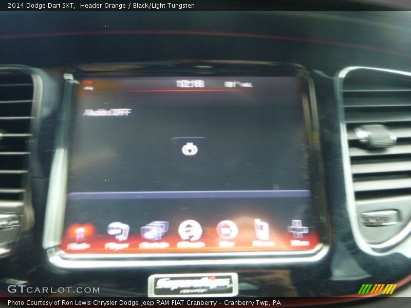 Header Orange / Black/Light Tungsten 2014 Dodge Dart SXT