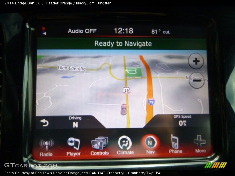 Header Orange / Black/Light Tungsten 2014 Dodge Dart SXT