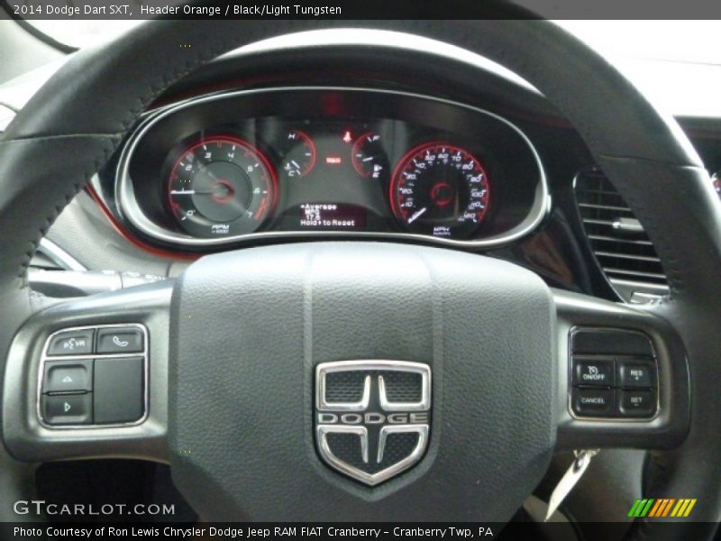 Header Orange / Black/Light Tungsten 2014 Dodge Dart SXT