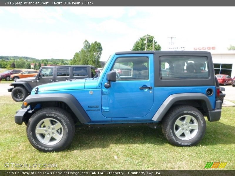 Hydro Blue Pearl / Black 2016 Jeep Wrangler Sport