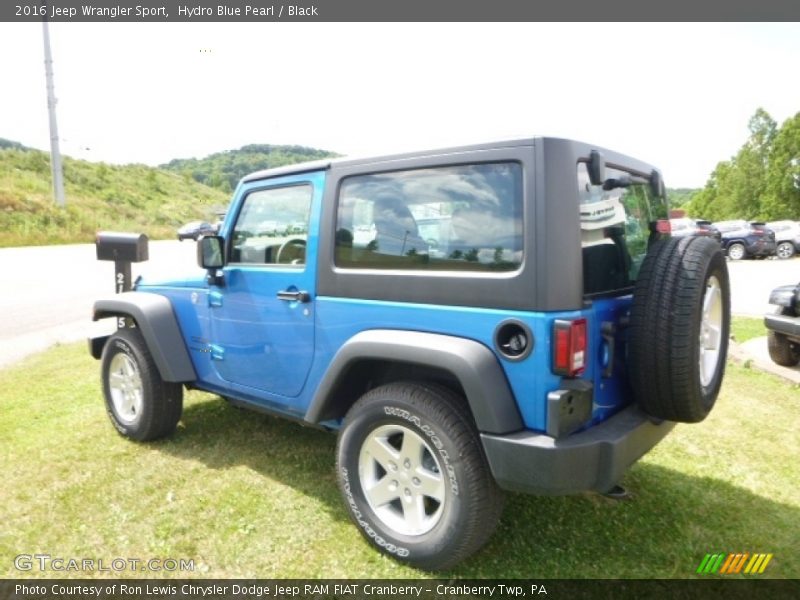 Hydro Blue Pearl / Black 2016 Jeep Wrangler Sport