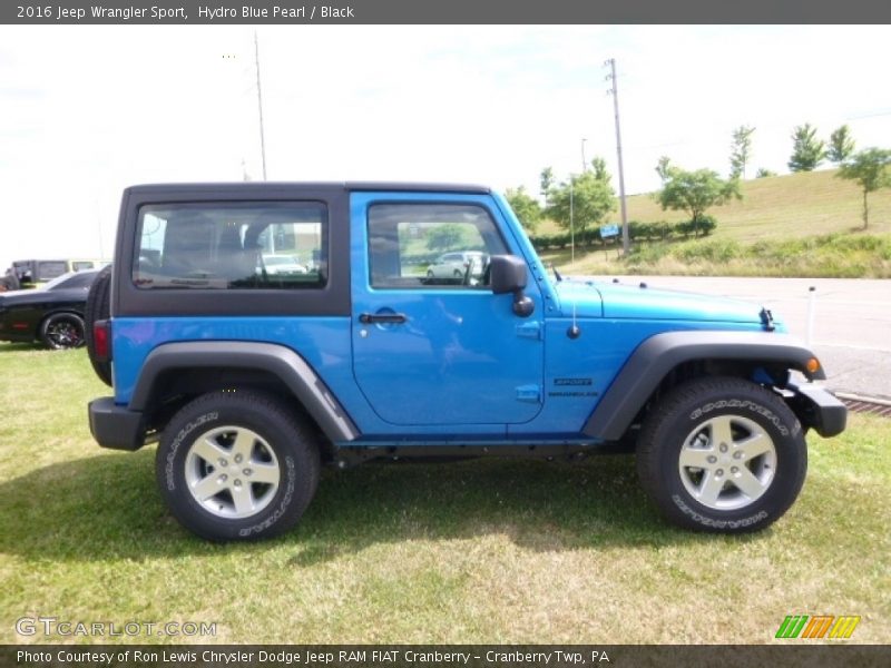 Hydro Blue Pearl / Black 2016 Jeep Wrangler Sport