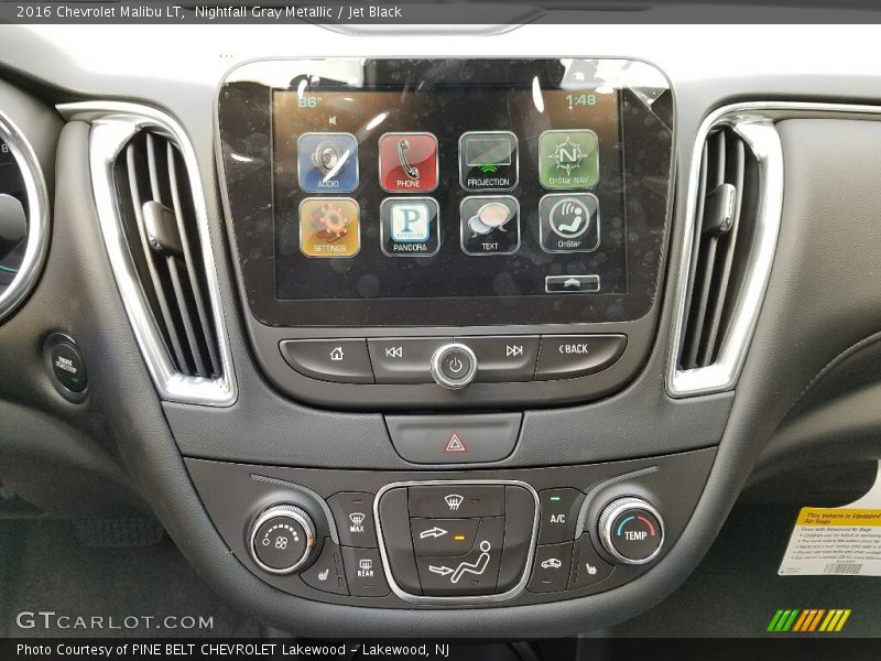 Nightfall Gray Metallic / Jet Black 2016 Chevrolet Malibu LT