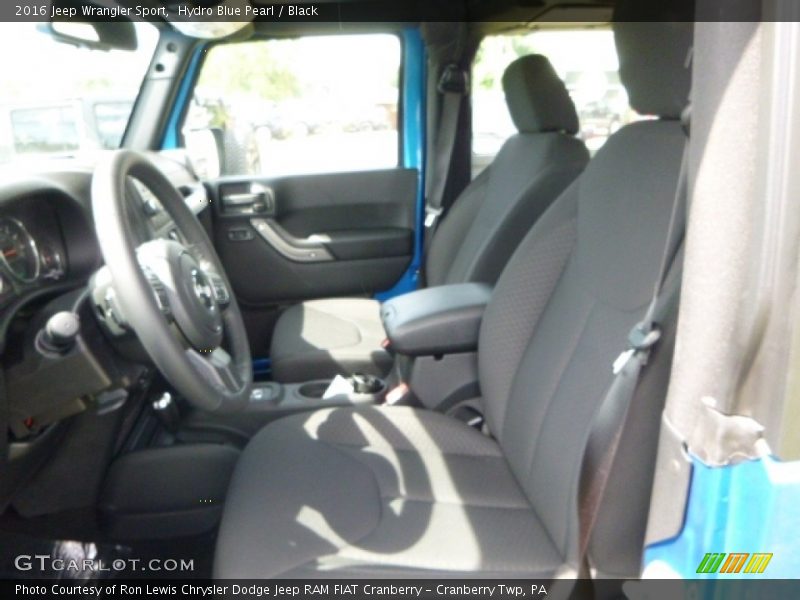 Hydro Blue Pearl / Black 2016 Jeep Wrangler Sport