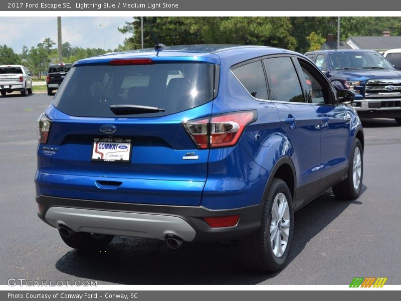 Lightning Blue / Medium Light Stone 2017 Ford Escape SE