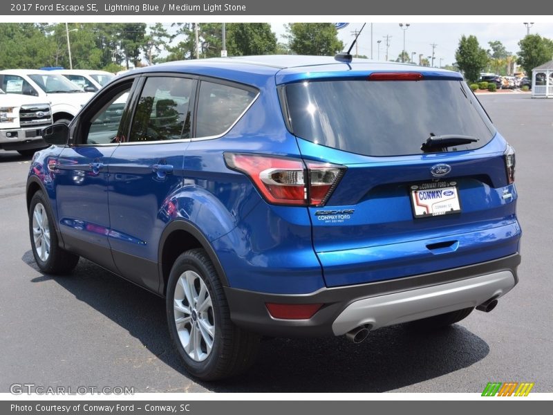 Lightning Blue / Medium Light Stone 2017 Ford Escape SE