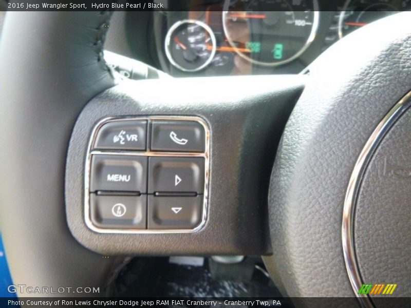 Hydro Blue Pearl / Black 2016 Jeep Wrangler Sport