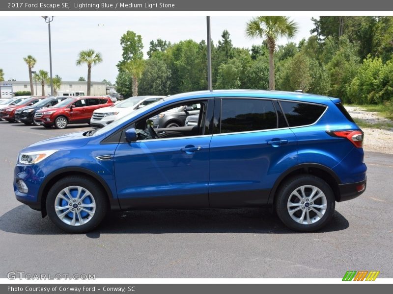 Lightning Blue / Medium Light Stone 2017 Ford Escape SE