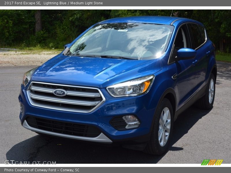 Lightning Blue / Medium Light Stone 2017 Ford Escape SE