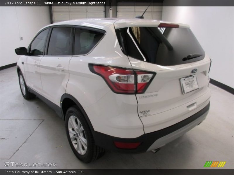 White Platinum / Medium Light Stone 2017 Ford Escape SE