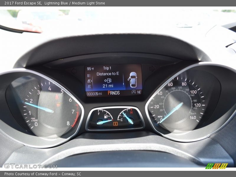 Lightning Blue / Medium Light Stone 2017 Ford Escape SE