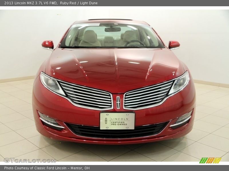 Ruby Red / Light Dune 2013 Lincoln MKZ 3.7L V6 FWD