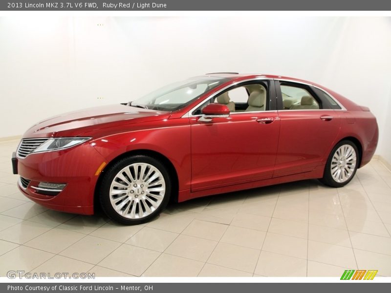 Ruby Red / Light Dune 2013 Lincoln MKZ 3.7L V6 FWD