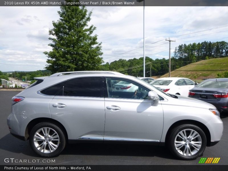 Tungsten Silver Pearl / Black/Brown Walnut 2010 Lexus RX 450h AWD Hybrid