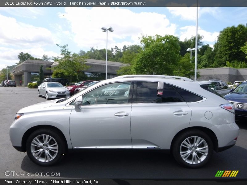 Tungsten Silver Pearl / Black/Brown Walnut 2010 Lexus RX 450h AWD Hybrid