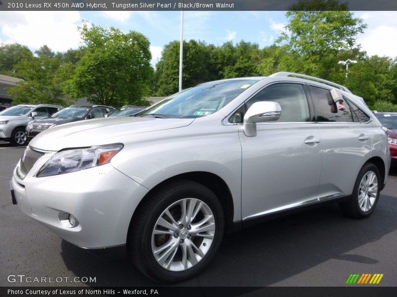 Tungsten Silver Pearl / Black/Brown Walnut 2010 Lexus RX 450h AWD Hybrid