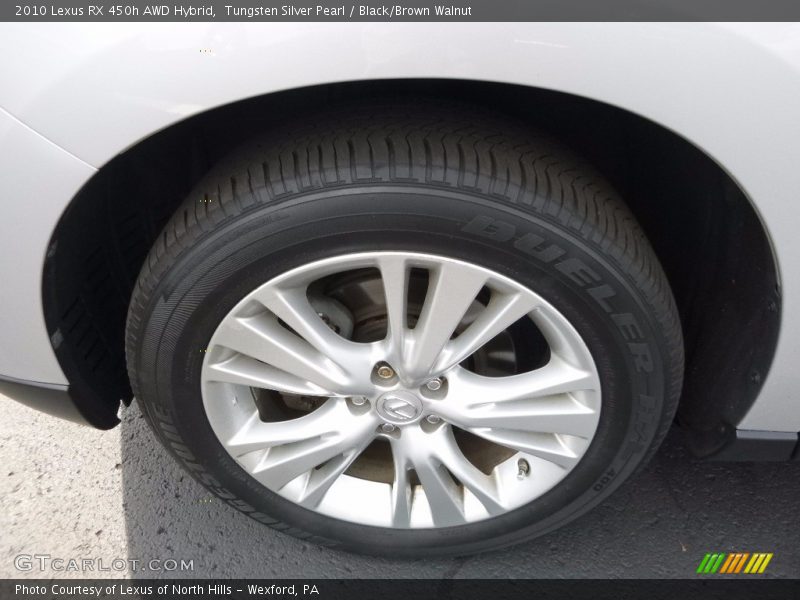 Tungsten Silver Pearl / Black/Brown Walnut 2010 Lexus RX 450h AWD Hybrid