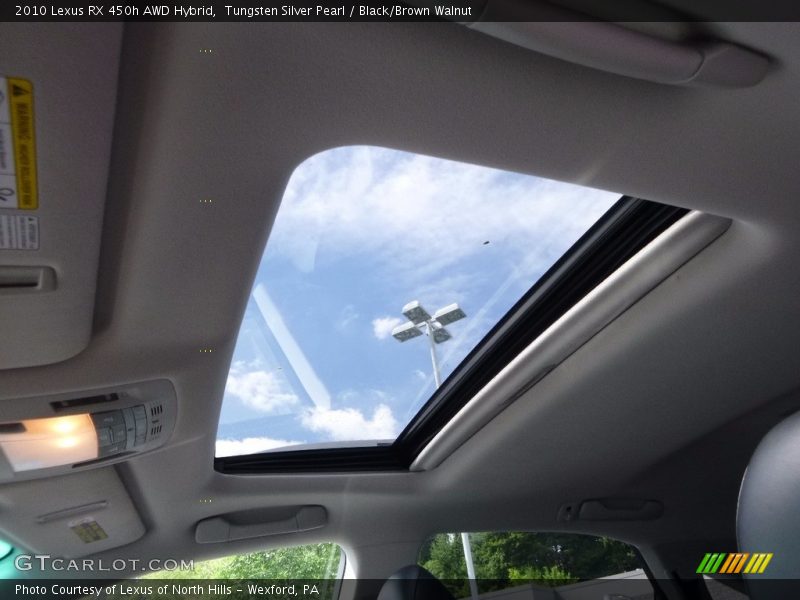 Tungsten Silver Pearl / Black/Brown Walnut 2010 Lexus RX 450h AWD Hybrid