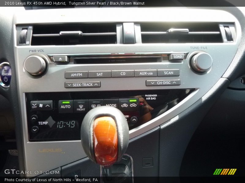 Tungsten Silver Pearl / Black/Brown Walnut 2010 Lexus RX 450h AWD Hybrid