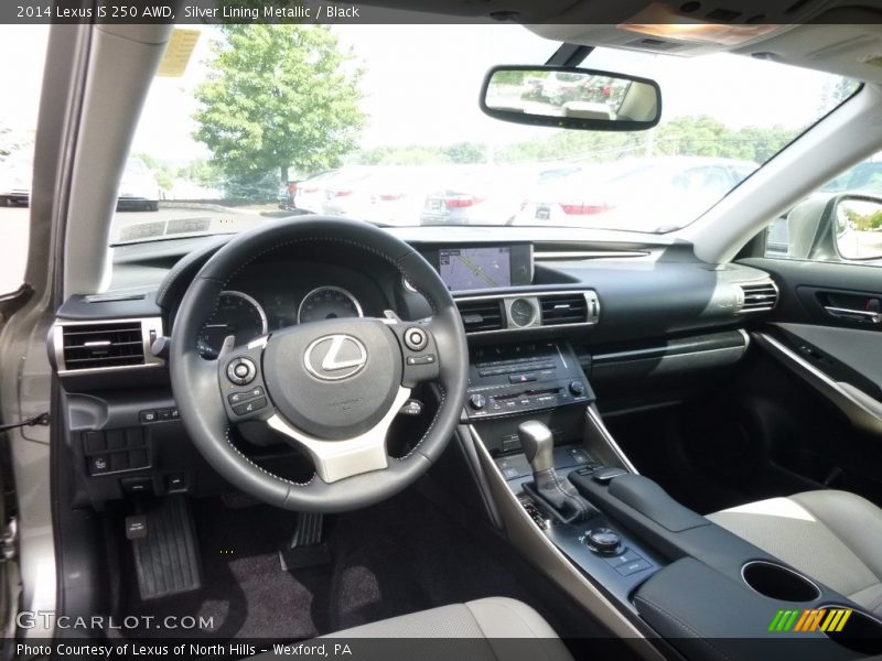 Silver Lining Metallic / Black 2014 Lexus IS 250 AWD
