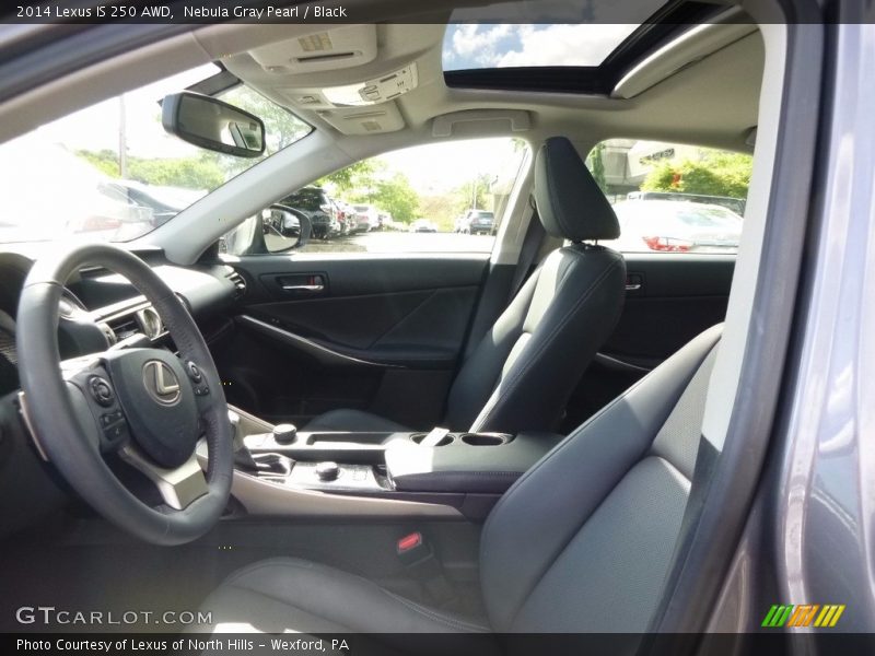 Nebula Gray Pearl / Black 2014 Lexus IS 250 AWD
