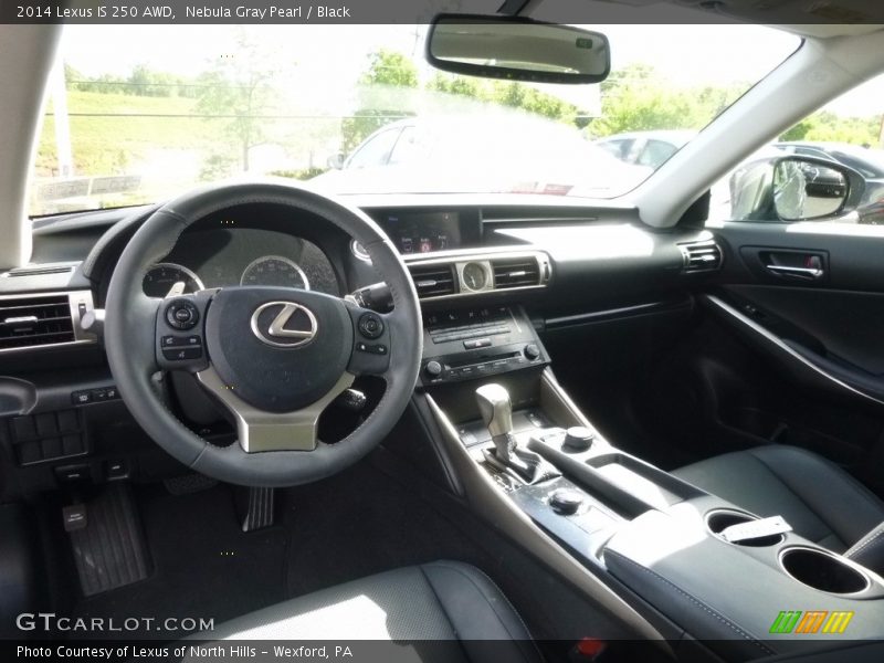 Nebula Gray Pearl / Black 2014 Lexus IS 250 AWD