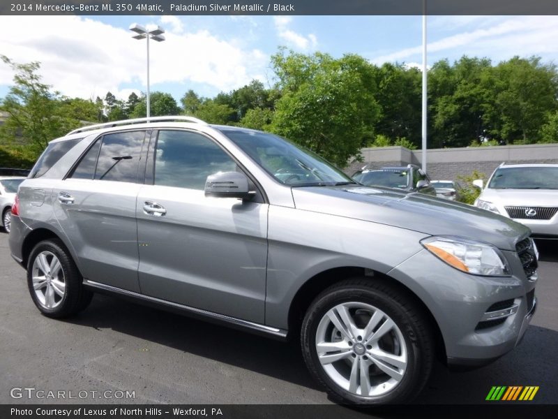 Paladium Silver Metallic / Black 2014 Mercedes-Benz ML 350 4Matic