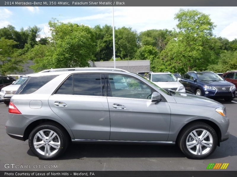 Paladium Silver Metallic / Black 2014 Mercedes-Benz ML 350 4Matic