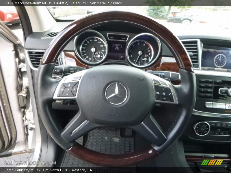 Paladium Silver Metallic / Black 2014 Mercedes-Benz ML 350 4Matic