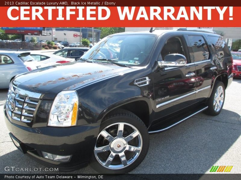 Black Ice Metallic / Ebony 2013 Cadillac Escalade Luxury AWD