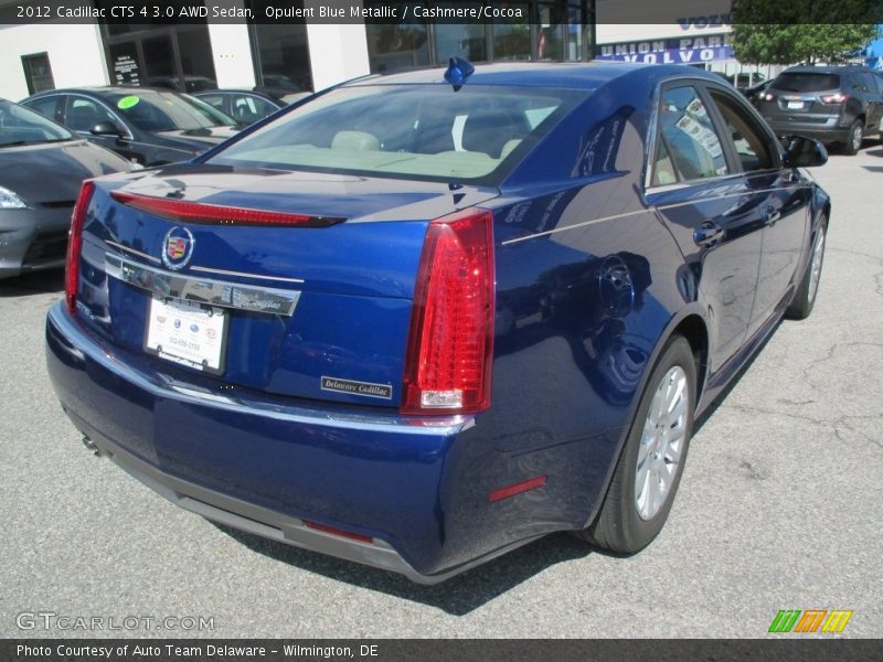 Opulent Blue Metallic / Cashmere/Cocoa 2012 Cadillac CTS 4 3.0 AWD Sedan