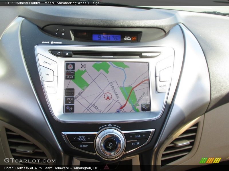 Shimmering White / Beige 2012 Hyundai Elantra Limited