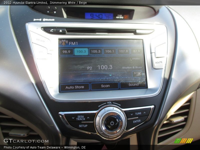 Shimmering White / Beige 2012 Hyundai Elantra Limited