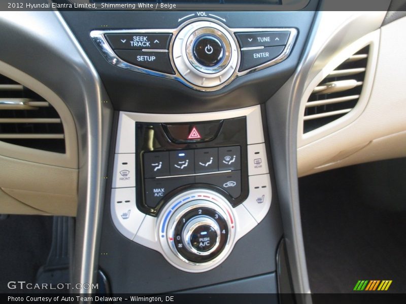 Shimmering White / Beige 2012 Hyundai Elantra Limited