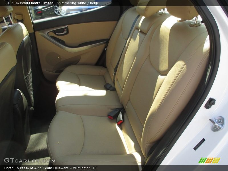 Shimmering White / Beige 2012 Hyundai Elantra Limited