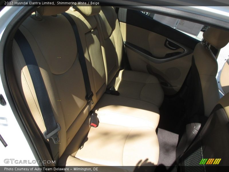 Shimmering White / Beige 2012 Hyundai Elantra Limited
