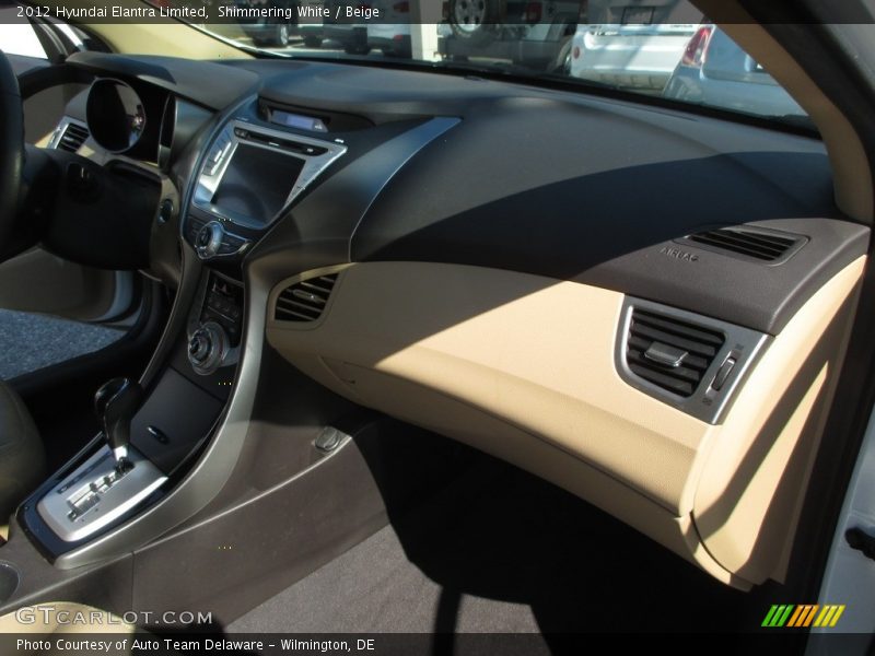 Shimmering White / Beige 2012 Hyundai Elantra Limited