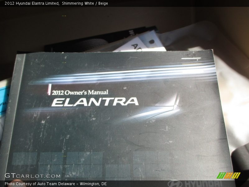 Shimmering White / Beige 2012 Hyundai Elantra Limited