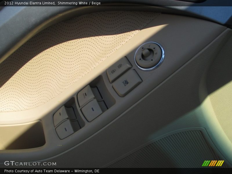 Shimmering White / Beige 2012 Hyundai Elantra Limited