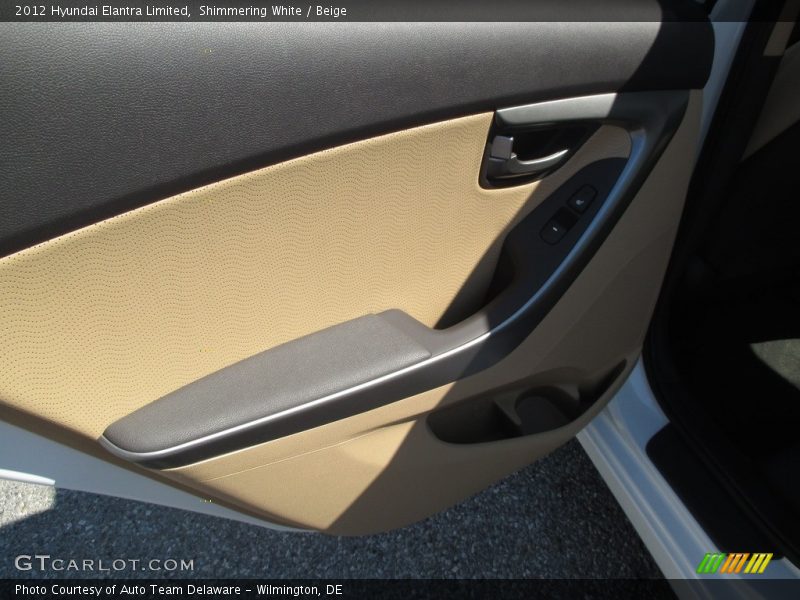 Shimmering White / Beige 2012 Hyundai Elantra Limited