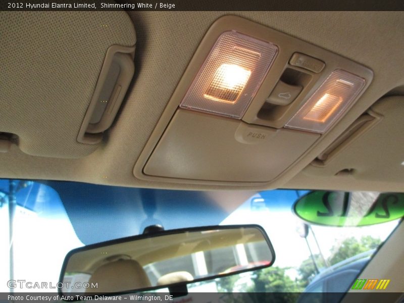 Shimmering White / Beige 2012 Hyundai Elantra Limited