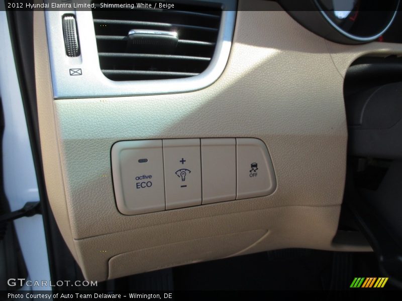 Shimmering White / Beige 2012 Hyundai Elantra Limited
