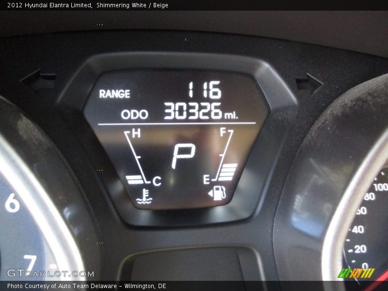 Shimmering White / Beige 2012 Hyundai Elantra Limited