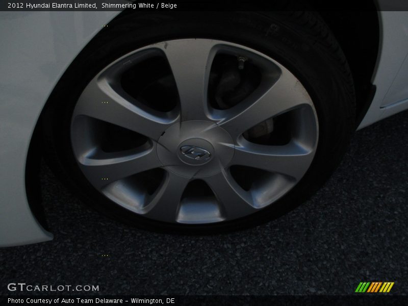 Shimmering White / Beige 2012 Hyundai Elantra Limited