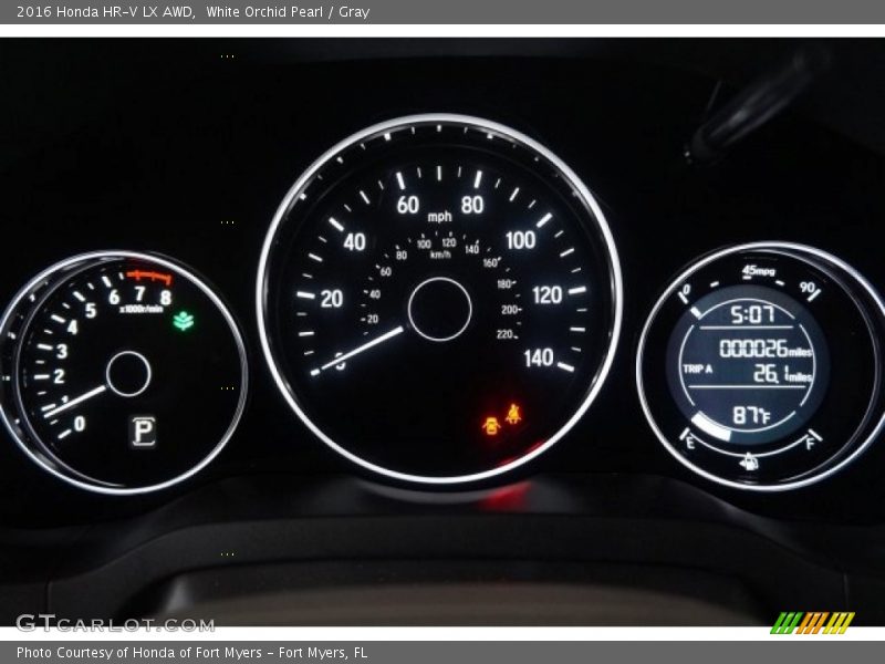 White Orchid Pearl / Gray 2016 Honda HR-V LX AWD